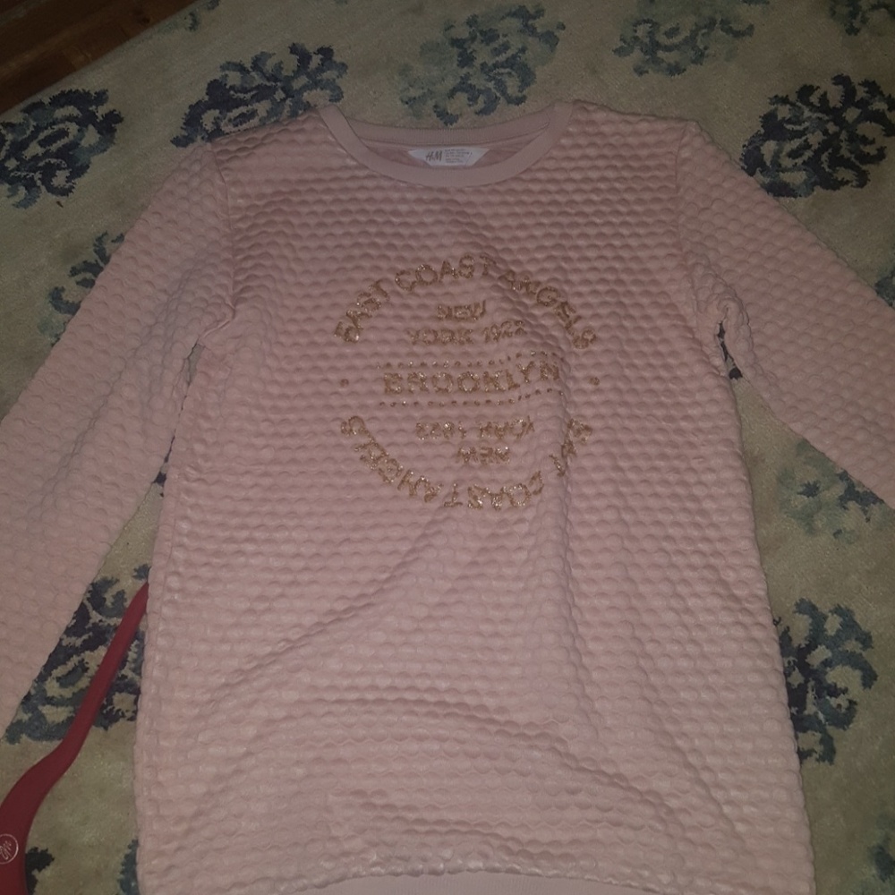 Pink textured sweater